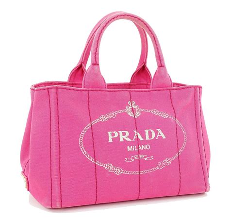 prada bag tote pibk|Prada canvas totes.